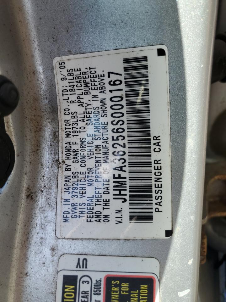 JHMFA36256S000167 2006 Honda Civic Hybrid