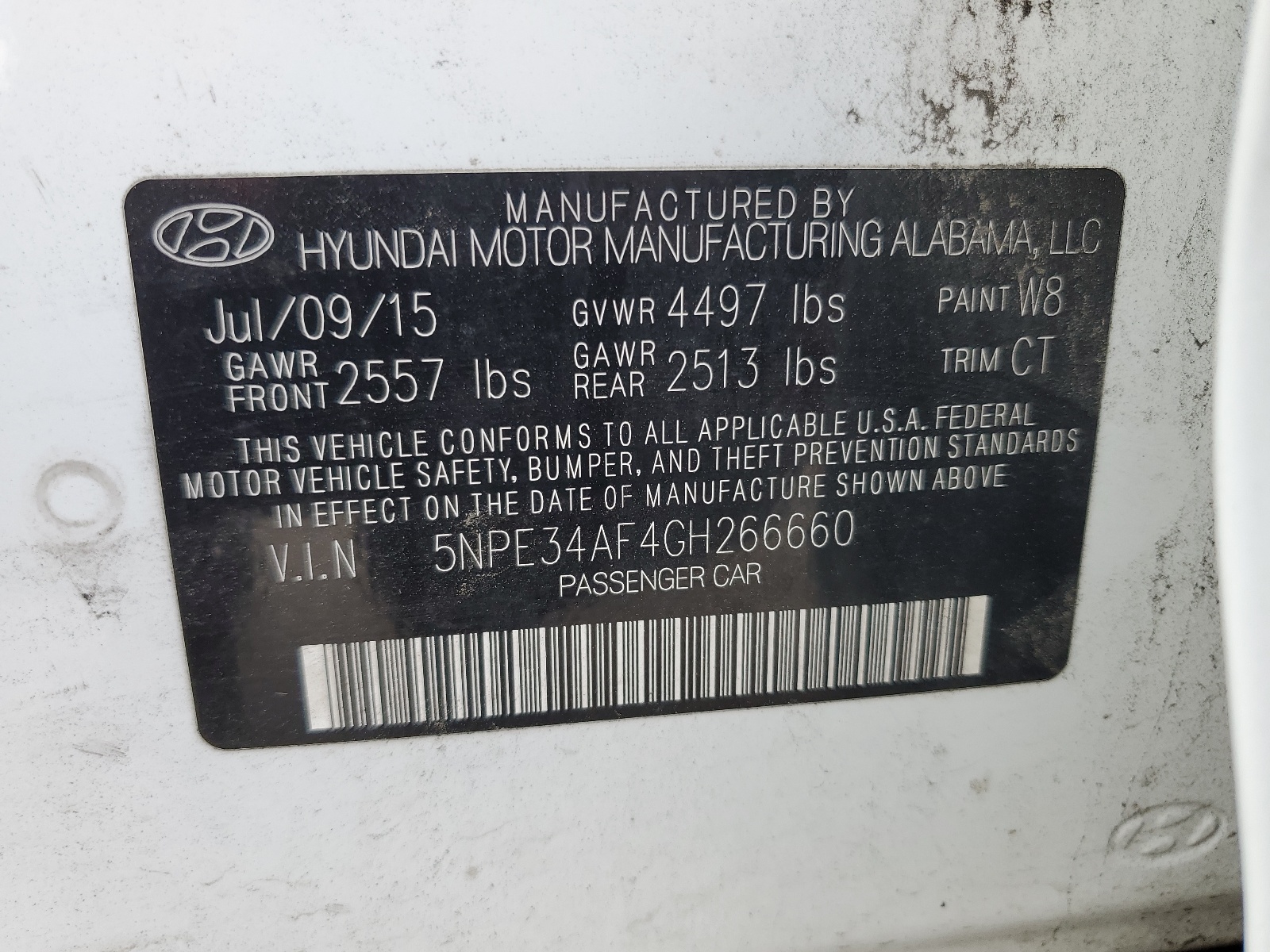 5NPE34AF4GH266660 2016 Hyundai Sonata Sport