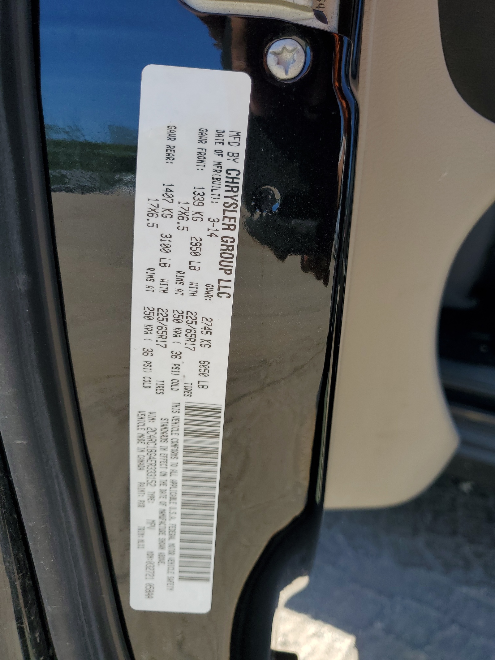 2C4RC1BG4ER333152 2014 Chrysler Town & Country Touring