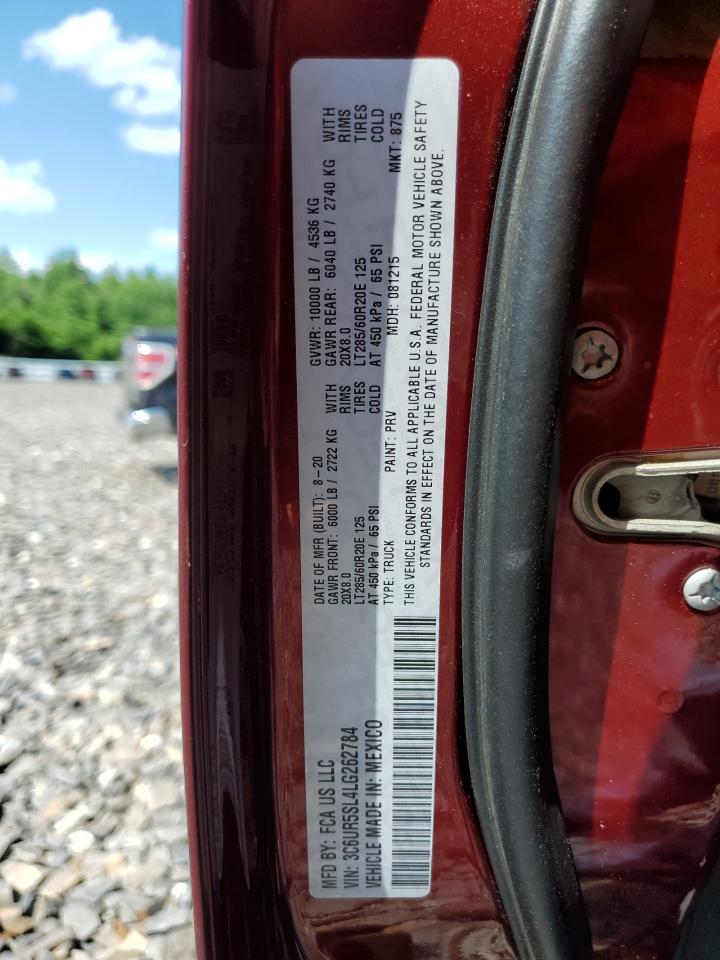 2020 Ram 2500 Limited VIN: 3C6UR5SL4LG262784 Lot: 59394354