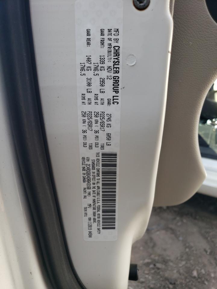 2013 Dodge Grand Caravan Se VIN: 2C4RDGBG4DR643168 Lot: 56685304
