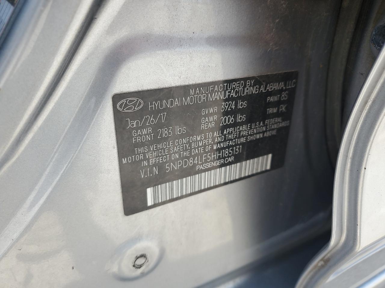 2017 Hyundai Elantra Se VIN: 5NPD84LF5HH185131 Lot: 60809094