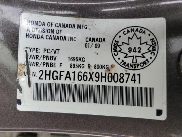 2009 HONDA CIVIC LX-S