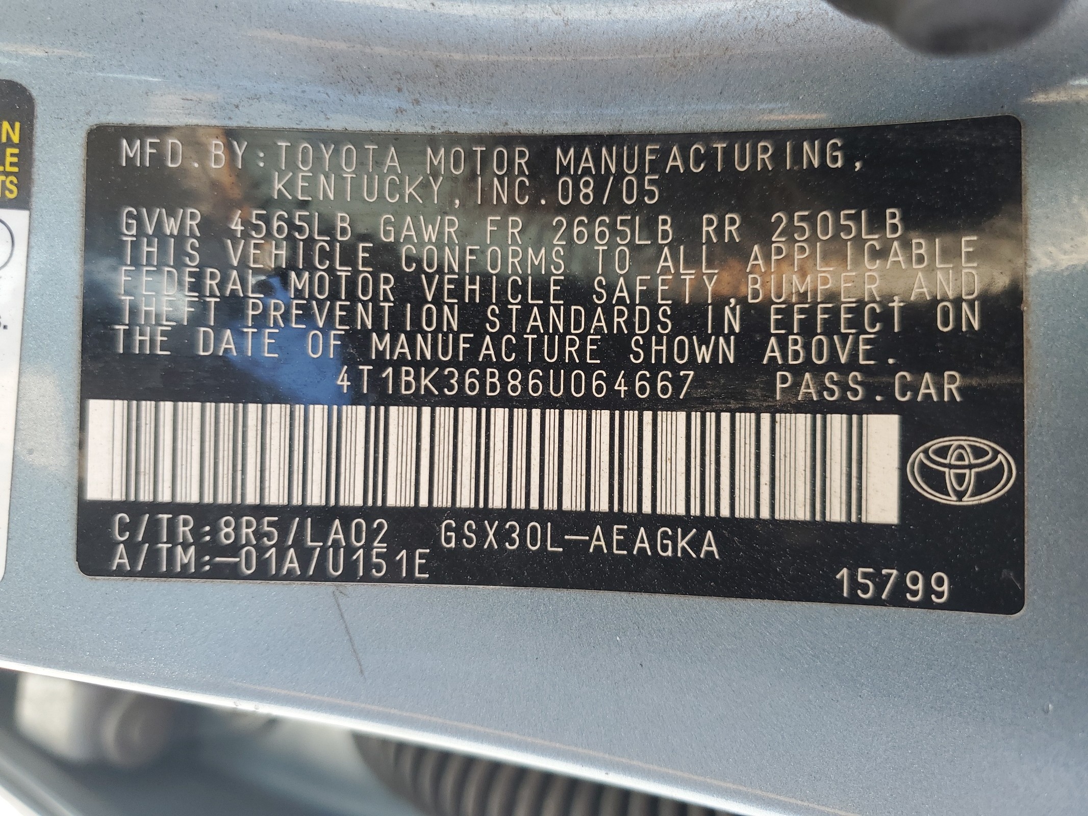 4T1BK36B86U064667 2006 Toyota Avalon Xl