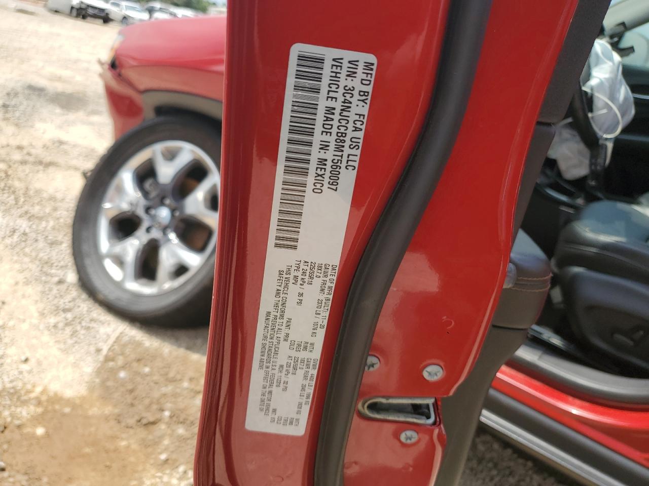 2021 Jeep Compass Limited VIN: 3C4NJCCB8MT560097 Lot: 58390674