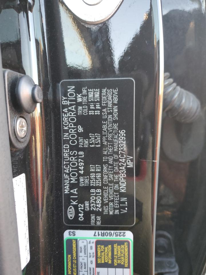 2012 Kia Sportage Base VIN: KNDPB3A24C7332996 Lot: 57555324