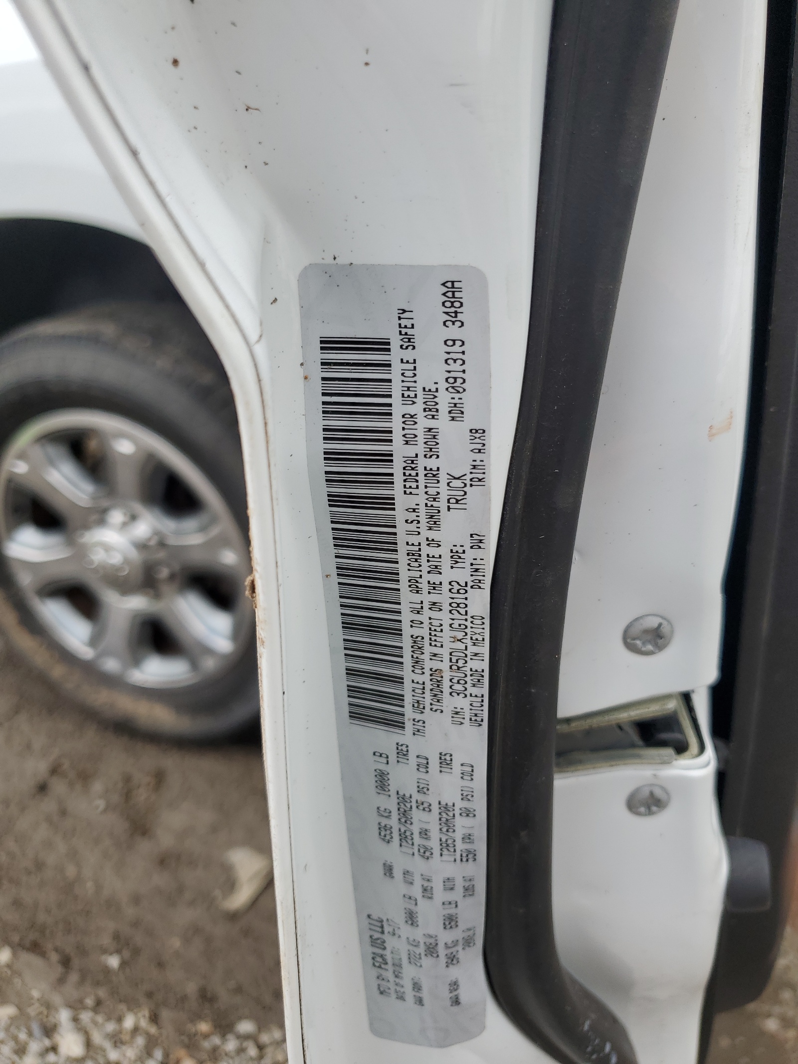 3C6UR5DLXJG128162 2018 Ram 2500 Slt