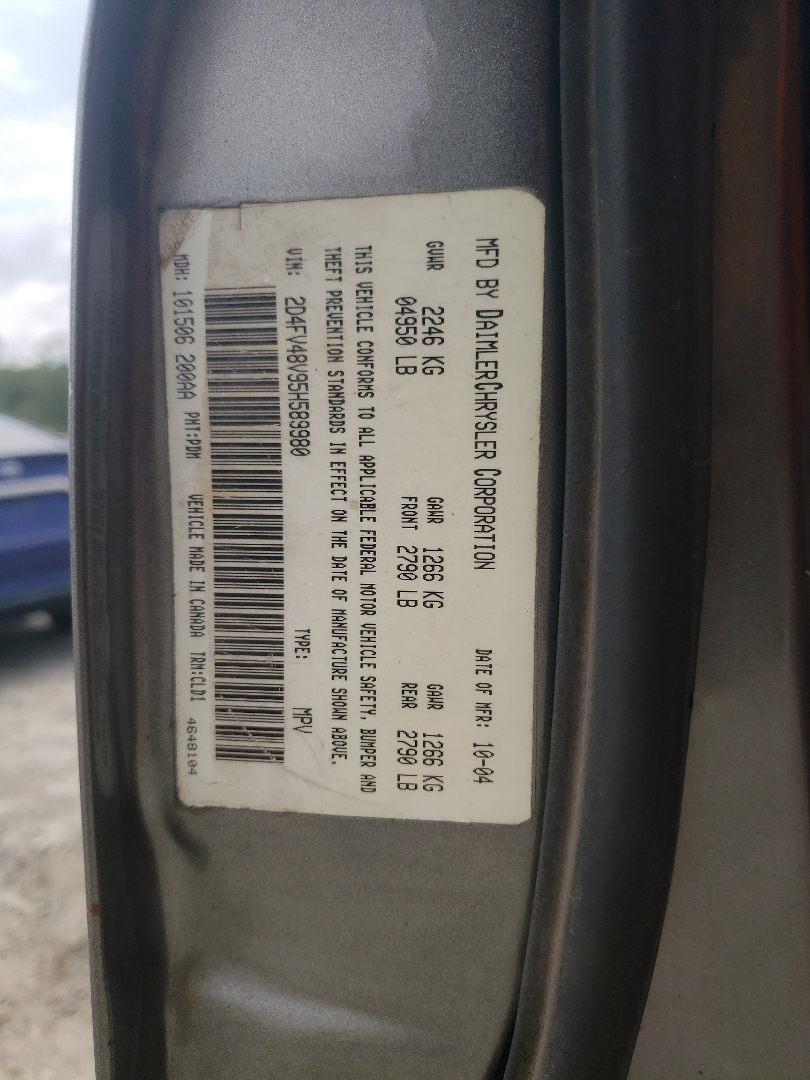 2D4FV48V95H589980 2005 Dodge Magnum Sxt