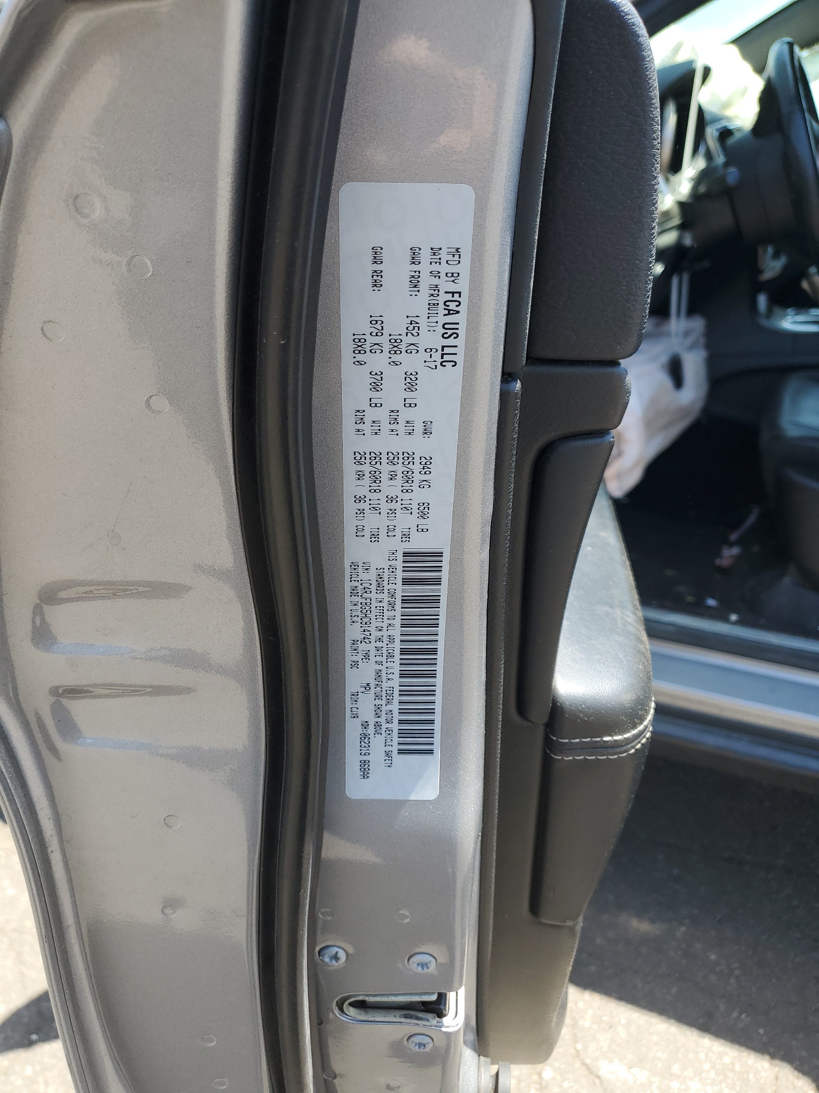 1C4RJFBG5HC914742 2017 Jeep Grand Cherokee Limited