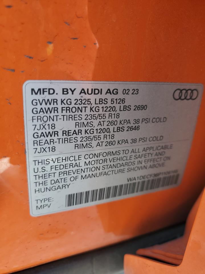 WA1DECF36P1106165 2023 Audi Q3 Premium S Line 45