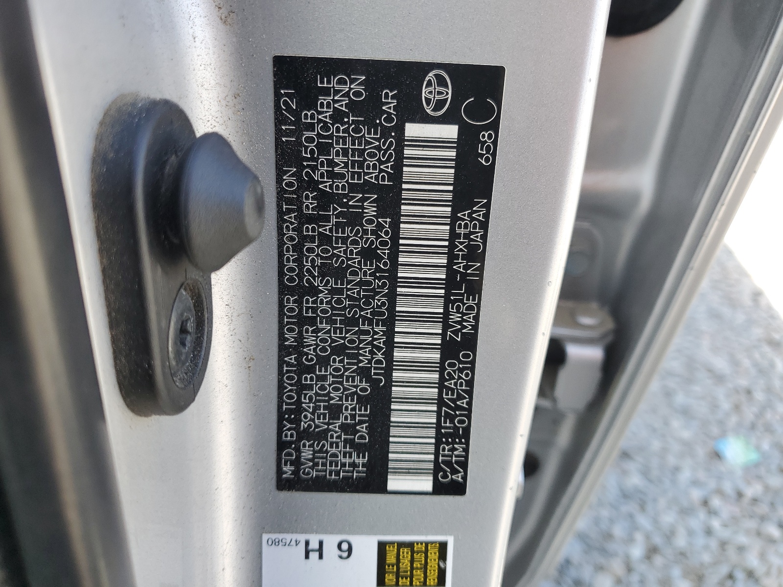 JTDKAMFU3N3164064 2022 Toyota Prius Night Shade