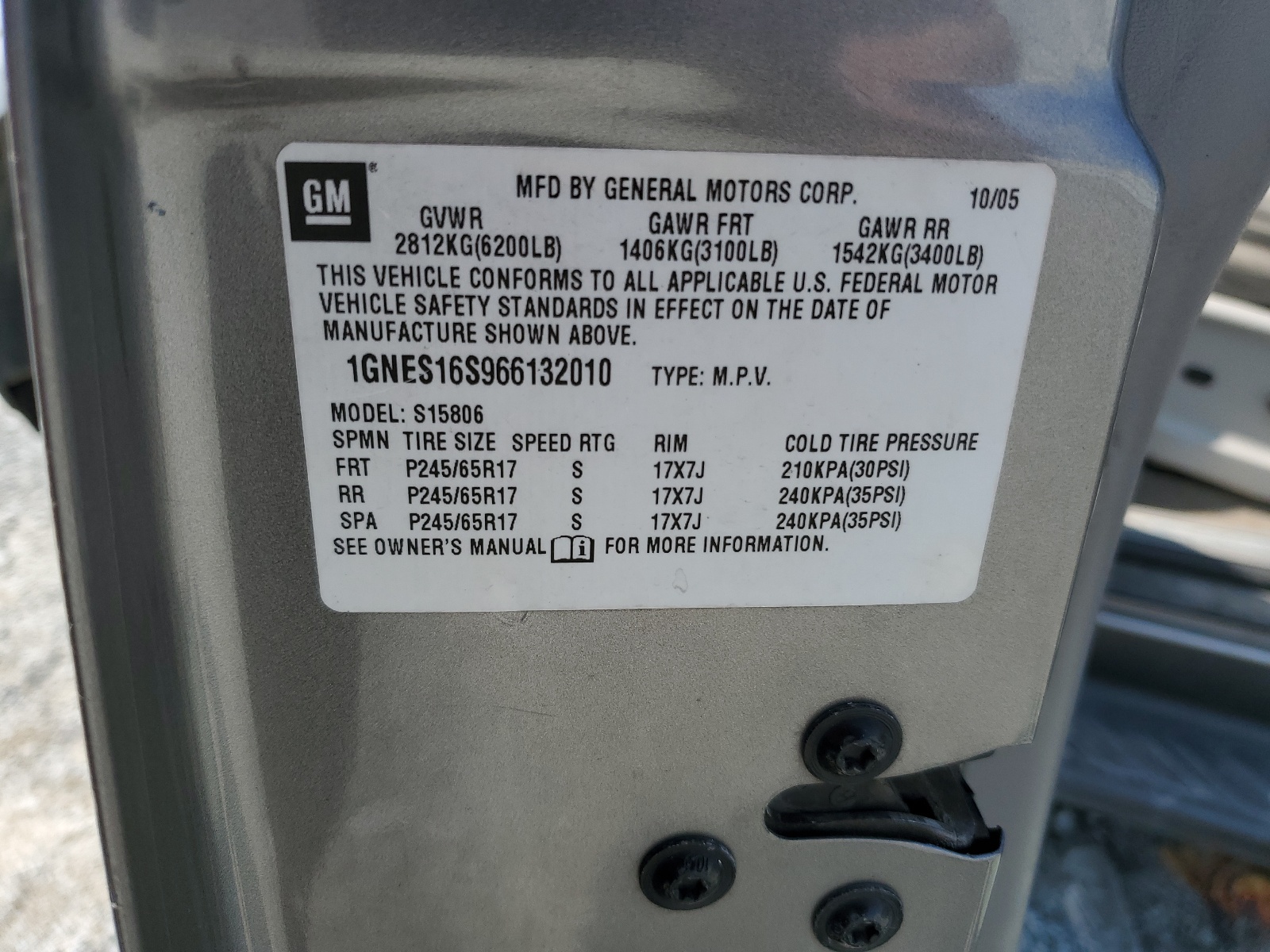 1GNES16S966132010 2006 Chevrolet Trailblazer Ext Ls