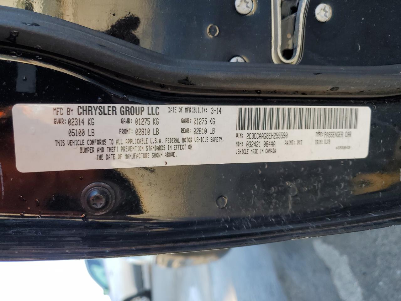 2C3CCAAG8EH255590 2014 Chrysler 300