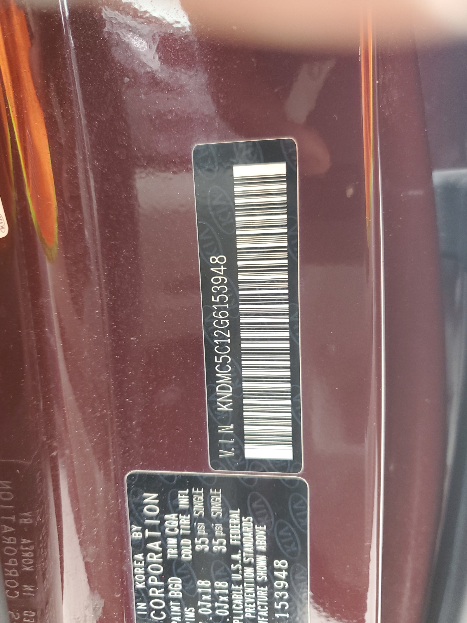 KNDMC5C12G6153948 2016 Kia Sedona Ex