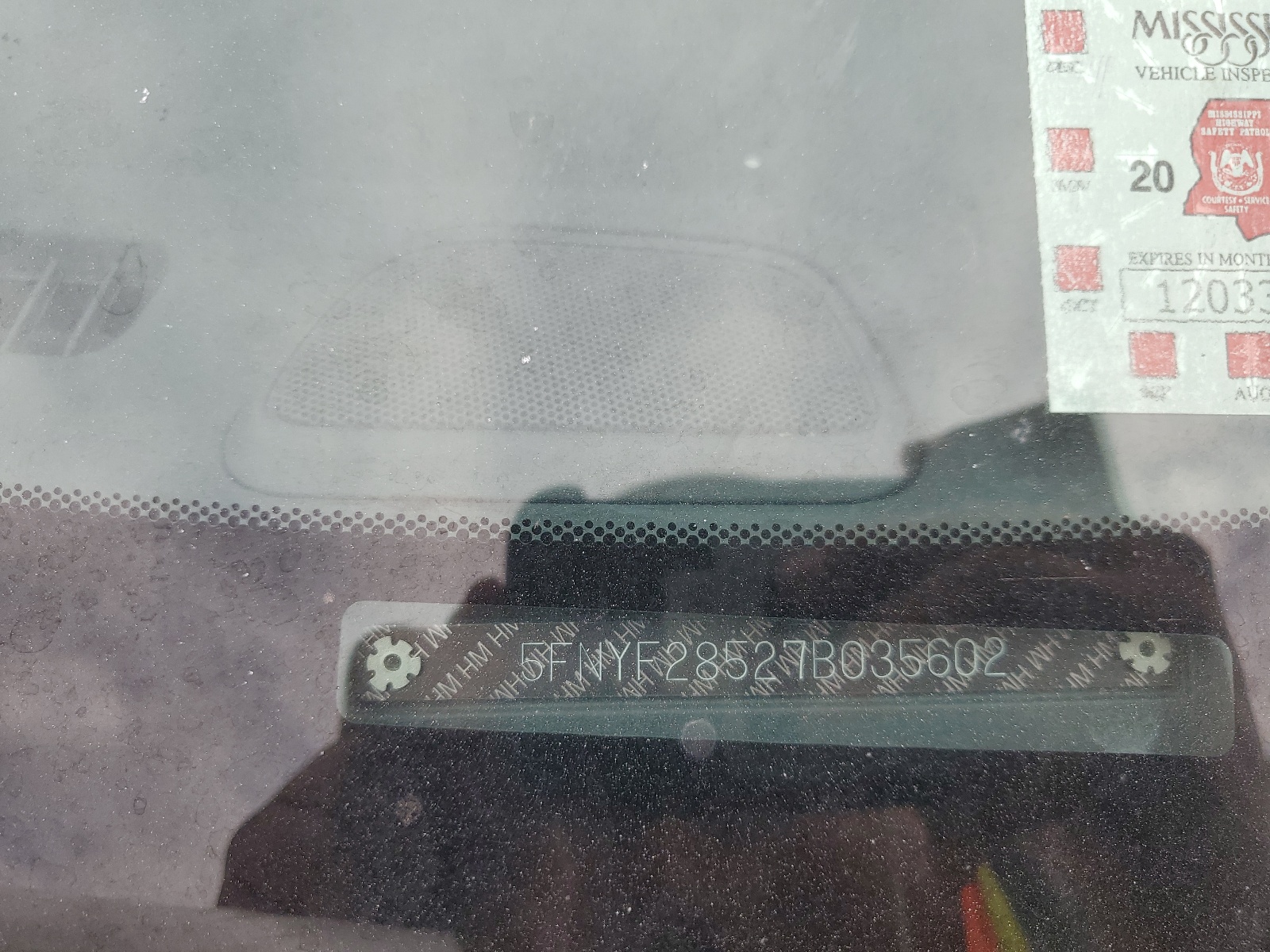 5FNYF28527B035602 2007 Honda Pilot Exl