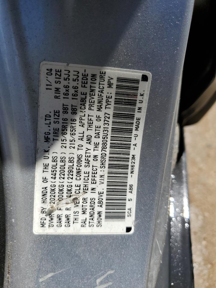 2005 Honda Cr-V Ex VIN: SHSRD78805U313727 Lot: 57679994