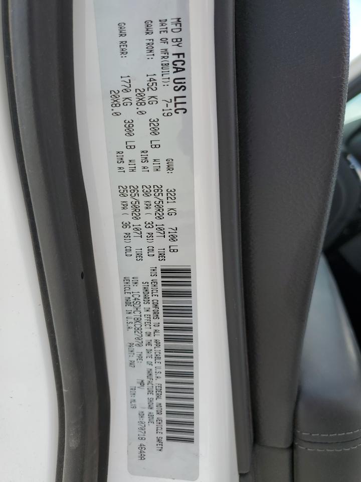 2019 Dodge Durango R/T VIN: 1C4SDHCT8KC827070 Lot: 59731794