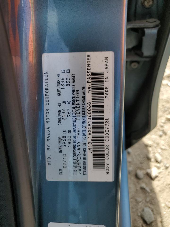 2011 Mazda 3 I VIN: JM1BL1VG0B1360068 Lot: 60715814