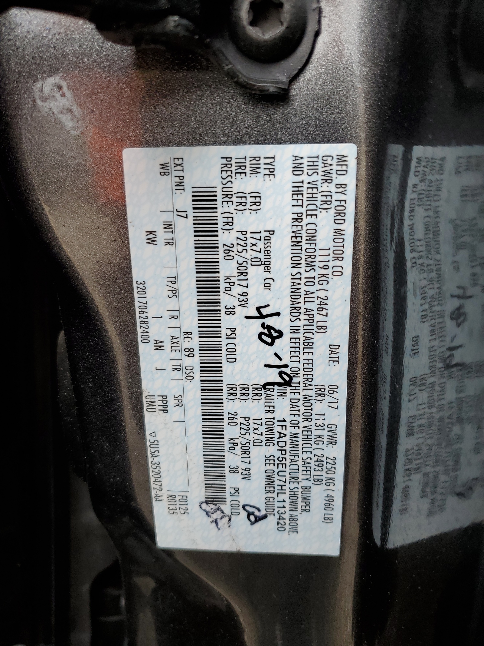 1FADP5EU7HL113420 2017 Ford C-Max Se