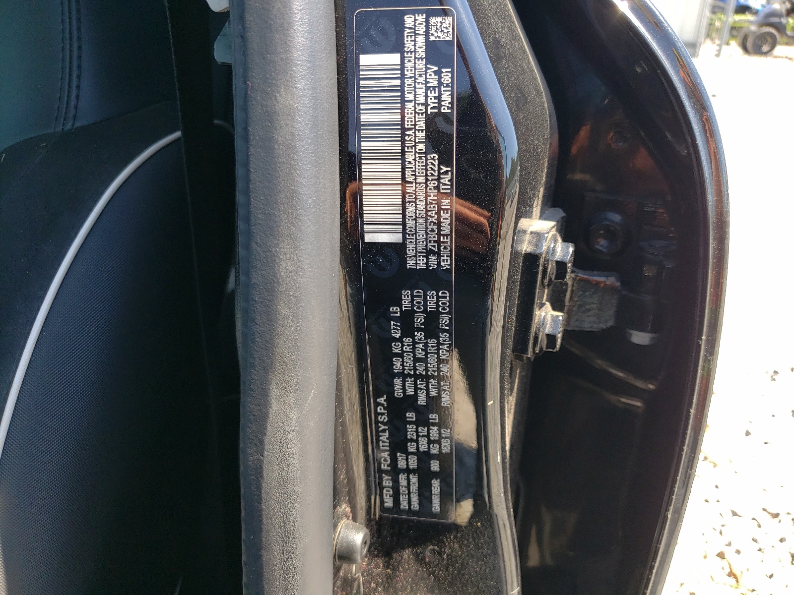 ZFBCFXAB7HP612223 2017 Fiat 500X Pop