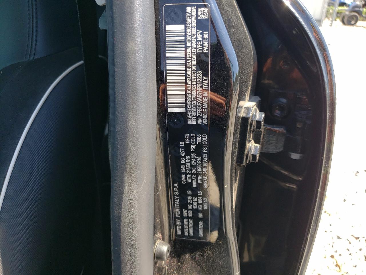 2017 Fiat 500X Pop VIN: ZFBCFXAB7HP612223 Lot: 59081224