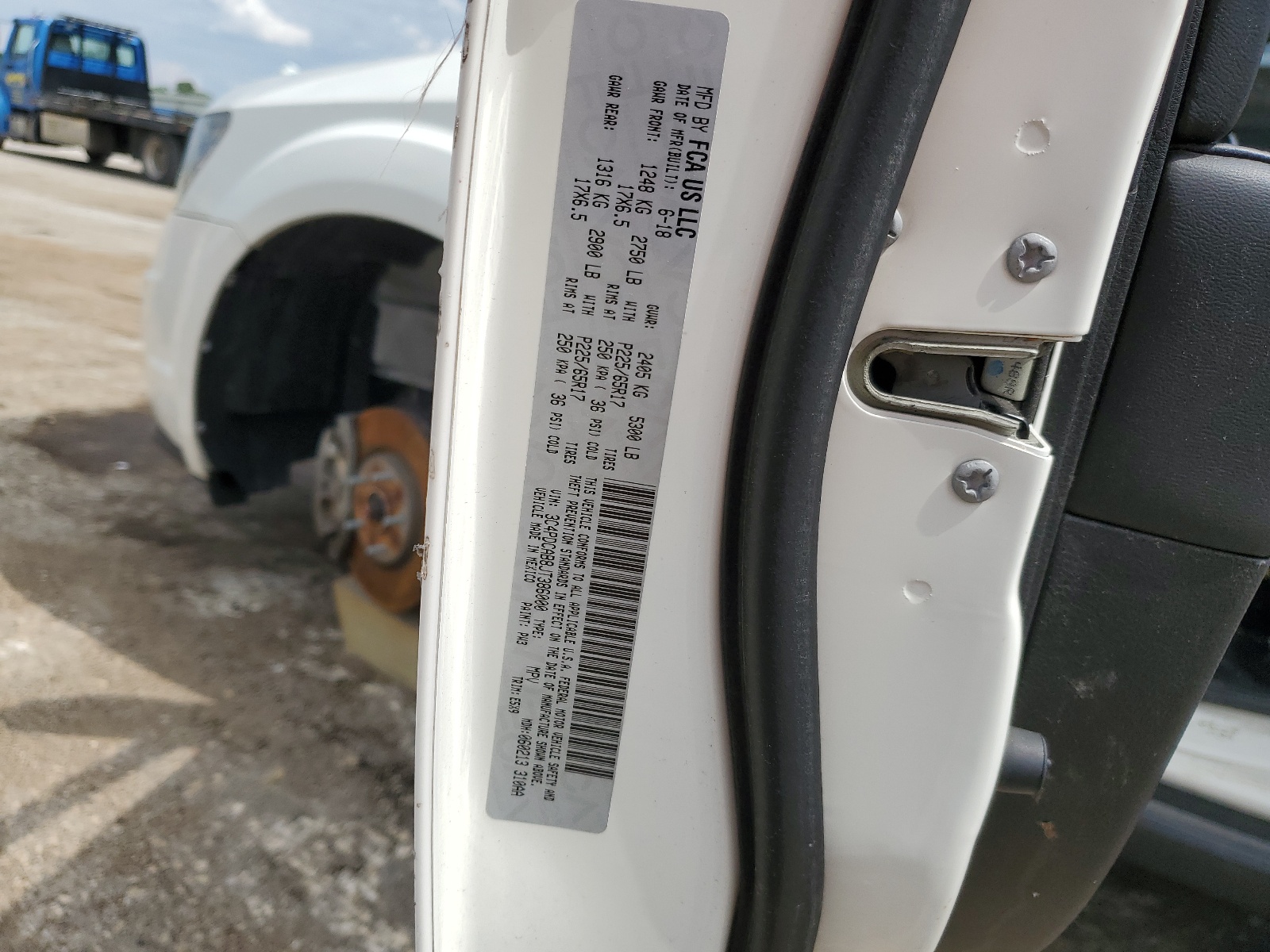 3C4PDCAB8JT386000 2018 Dodge Journey Se