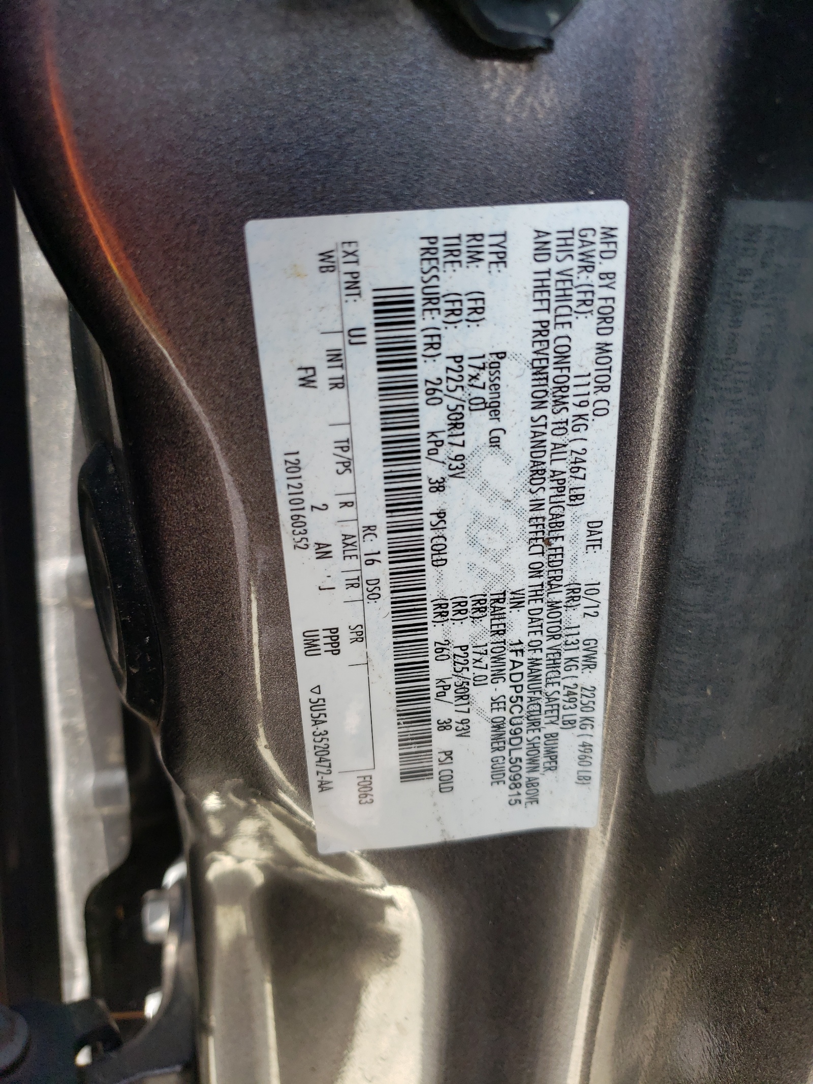1FADP5CU9DL509815 2013 Ford C-Max Premium
