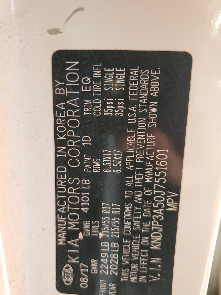 2018 Kia Soul + VIN: KNDJP3A50J7551601 Lot: 59843004