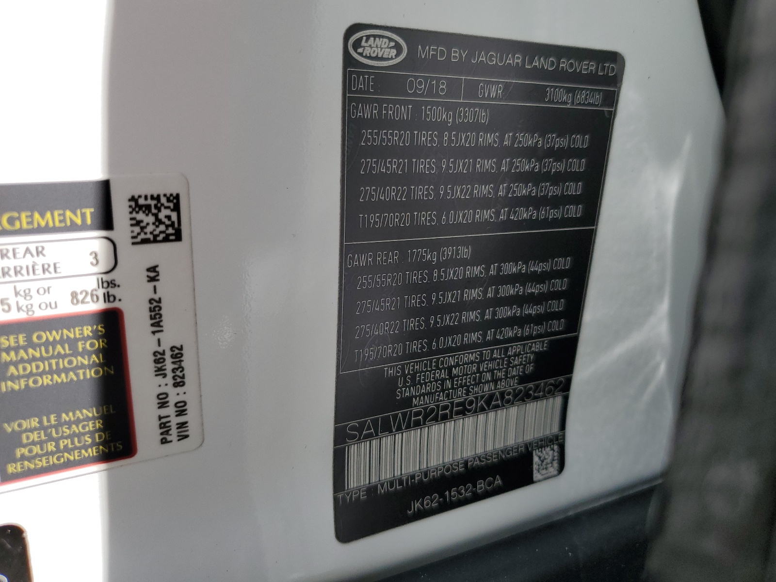 SALWR2RE9KA823462 2019 Land Rover Range Rover Sport Supercharged Dynamic