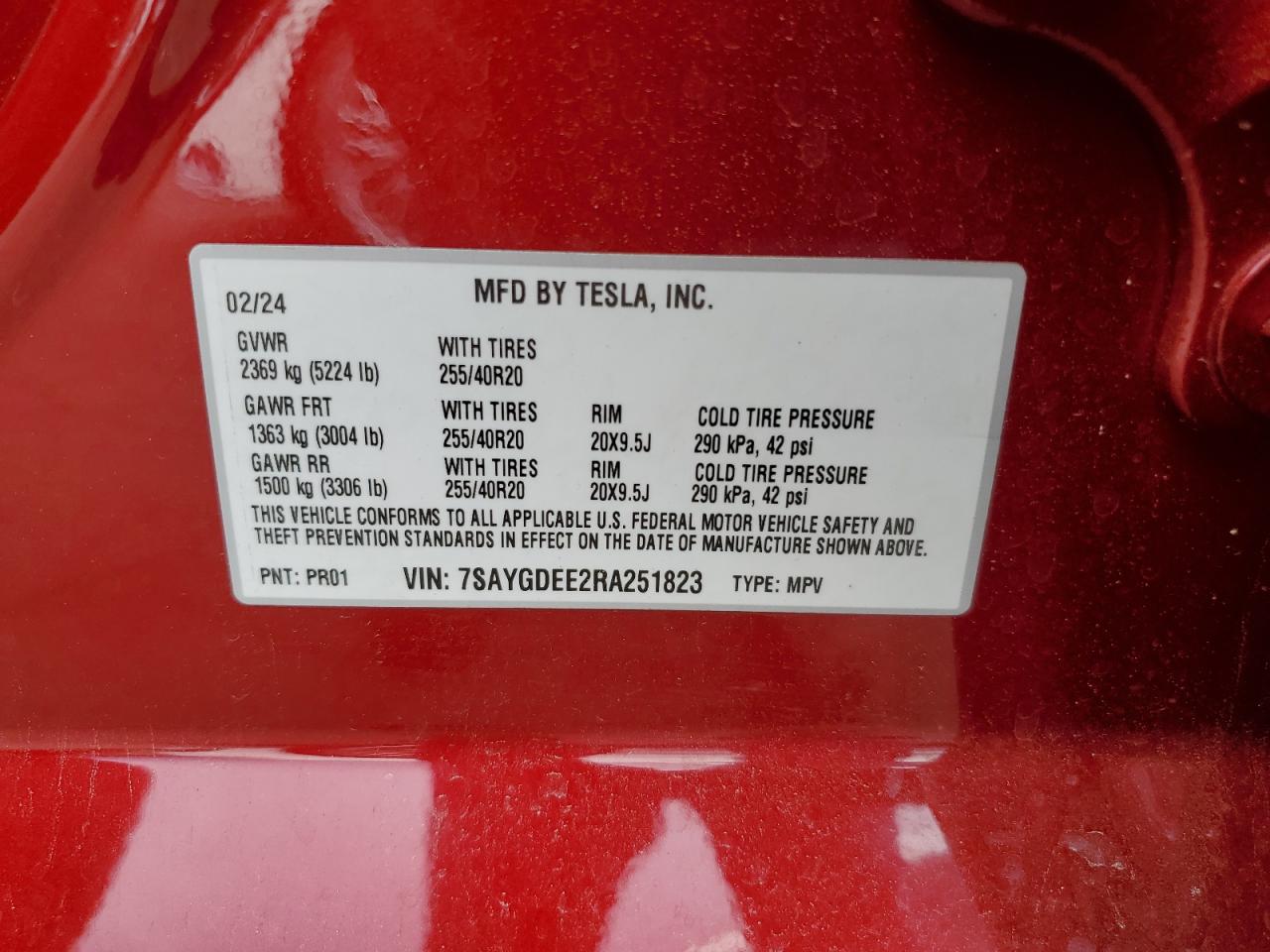 7SAYGDEE2RA251823 2024 TESLA MODEL Y - Image 13