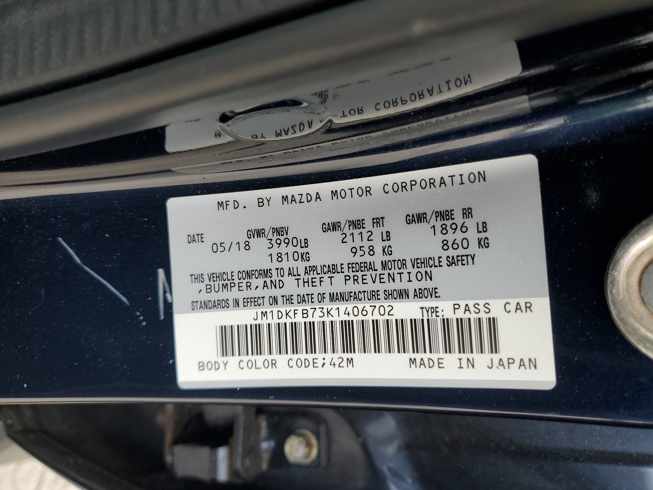 JM1DKFB73K1406702 2019 Mazda Cx-3 Sport