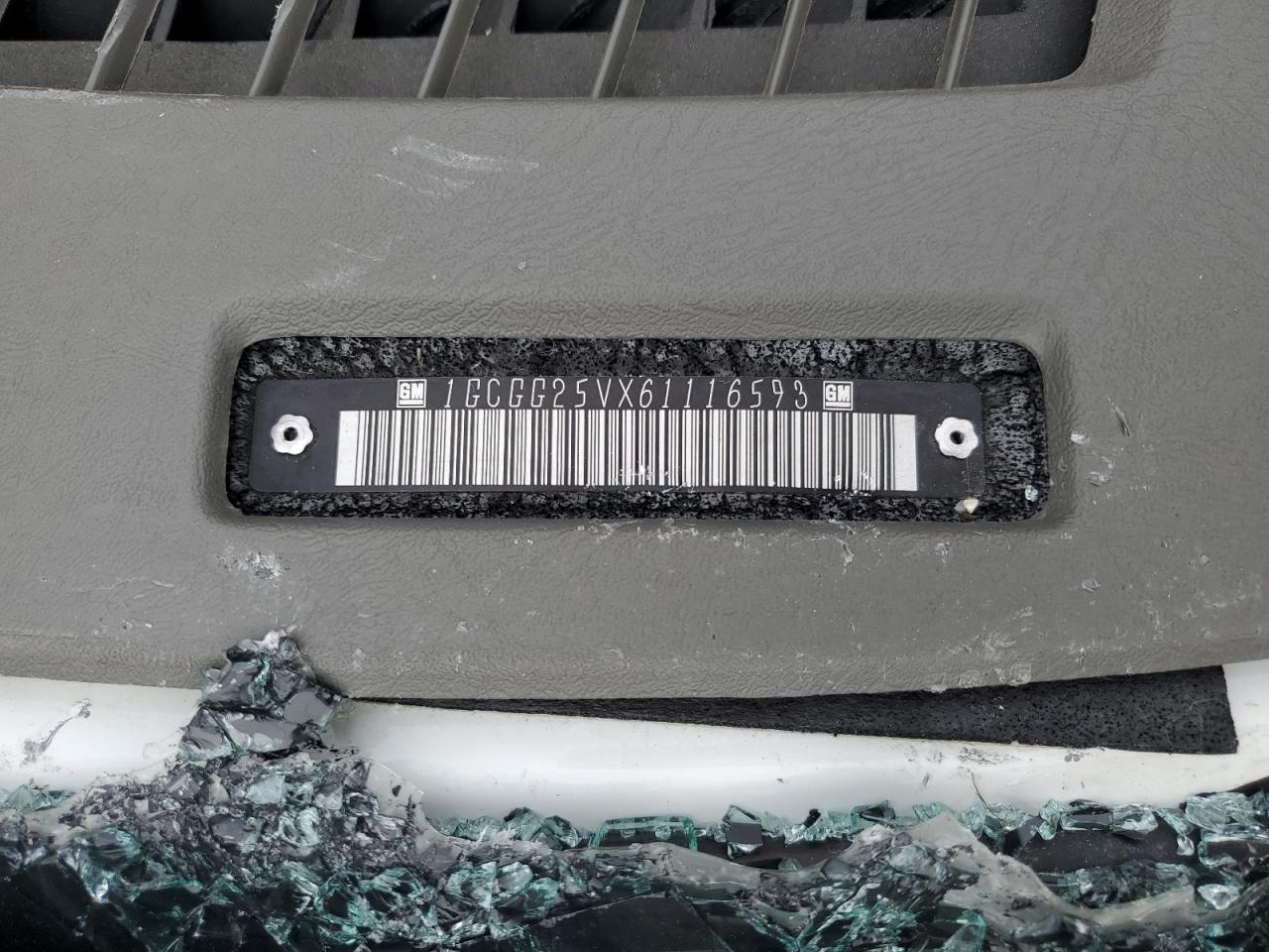 2006 Chevrolet Express G2500 VIN: 1GCGG25VX61116593 Lot: 60647194