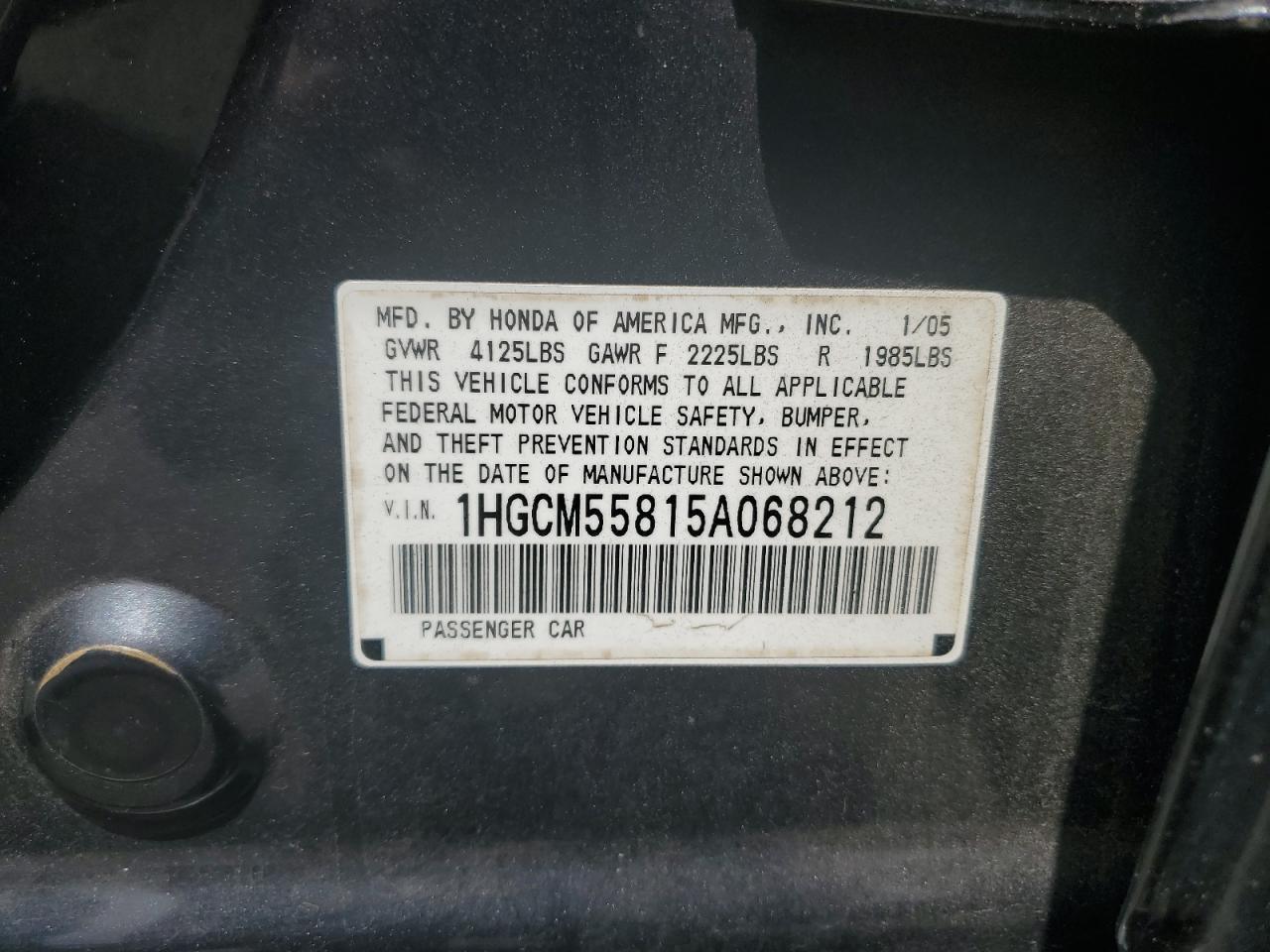 2005 Honda Accord Ex VIN: 1HGCM55815A068212 Lot: 57349554