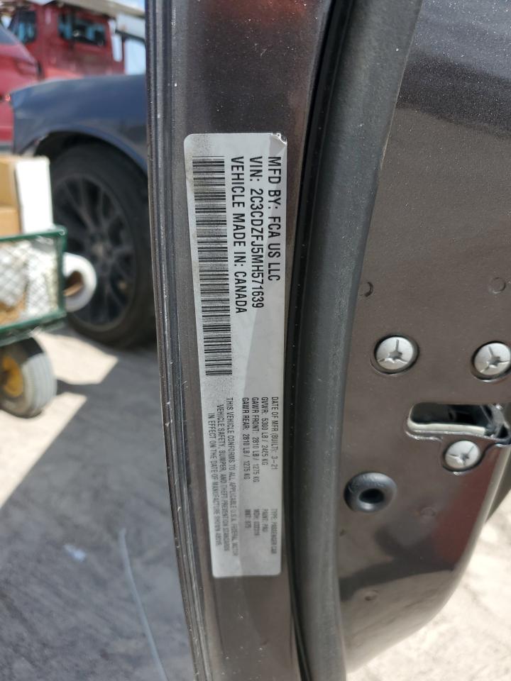 2021 Dodge Challenger R/T Scat Pack VIN: 2C3CDZFJ5MH571639 Lot: 60855064