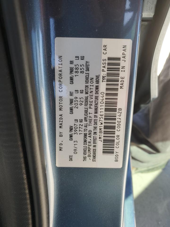 2014 Mazda 3 Grand Touring VIN: JM1BM1W75E1110440 Lot: 57778764