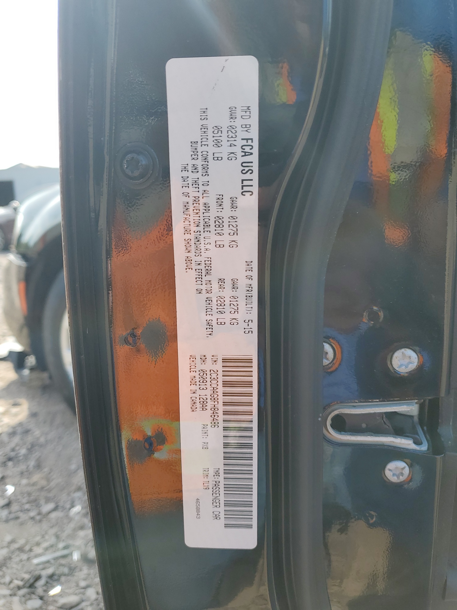 2C3CCAAG8FH846486 2015 Chrysler 300 Limited