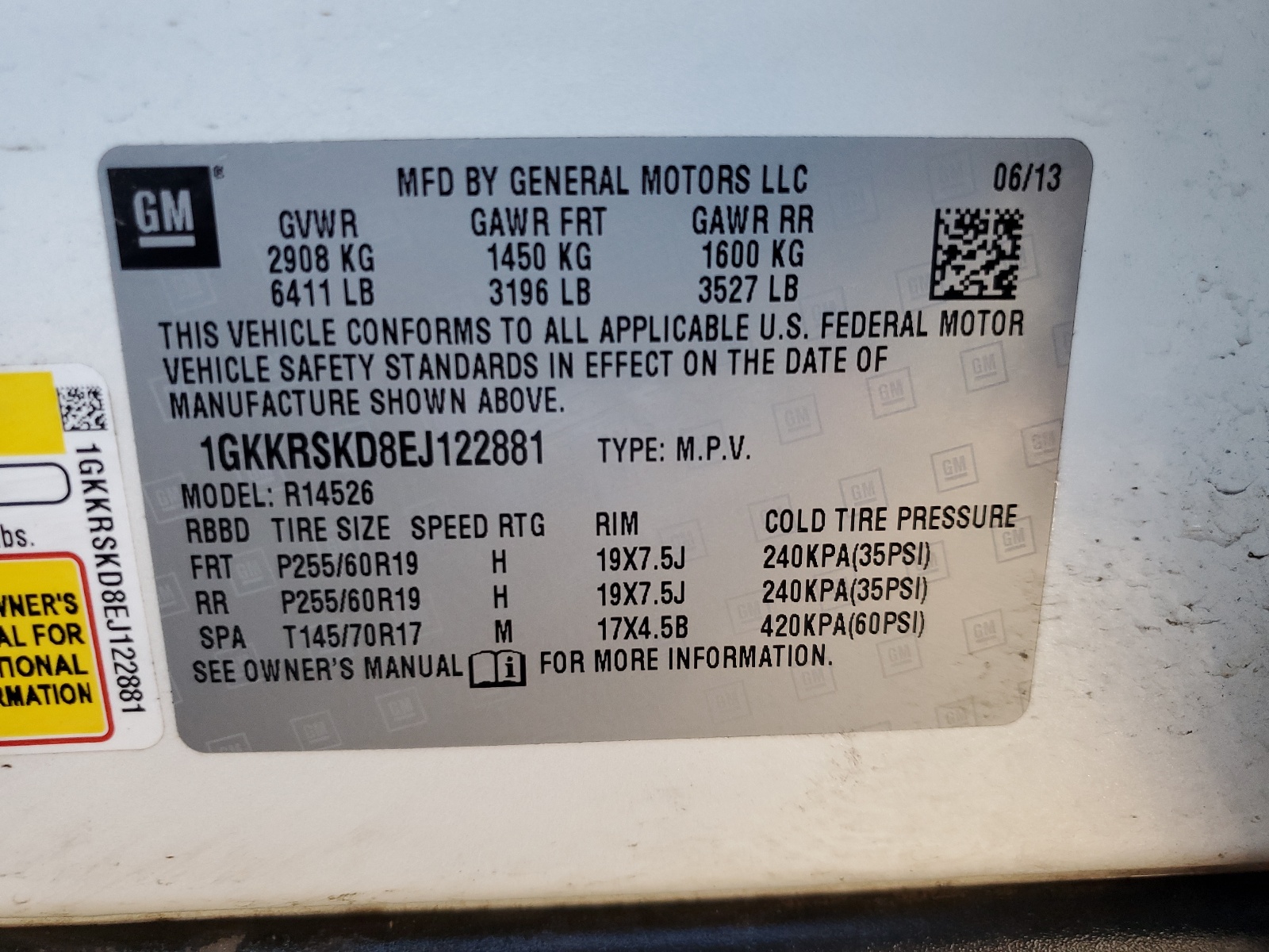 1GKKRSKD8EJ122881 2014 GMC Acadia Slt-2