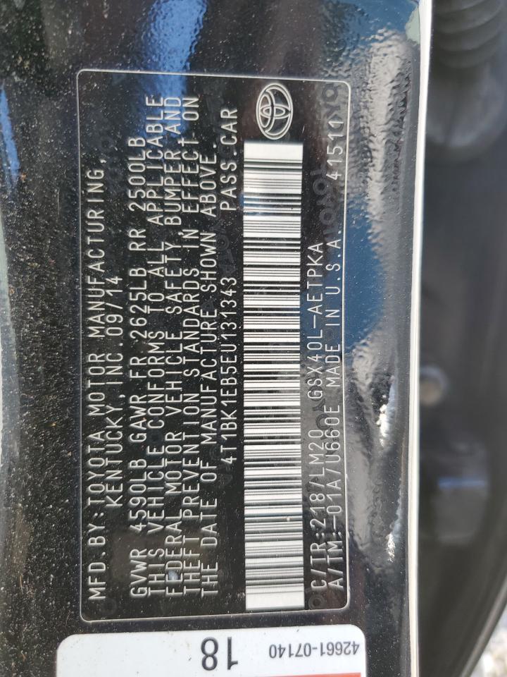 2014 Toyota Avalon Base VIN: 4T1BK1EB5EU131343 Lot: 59976984