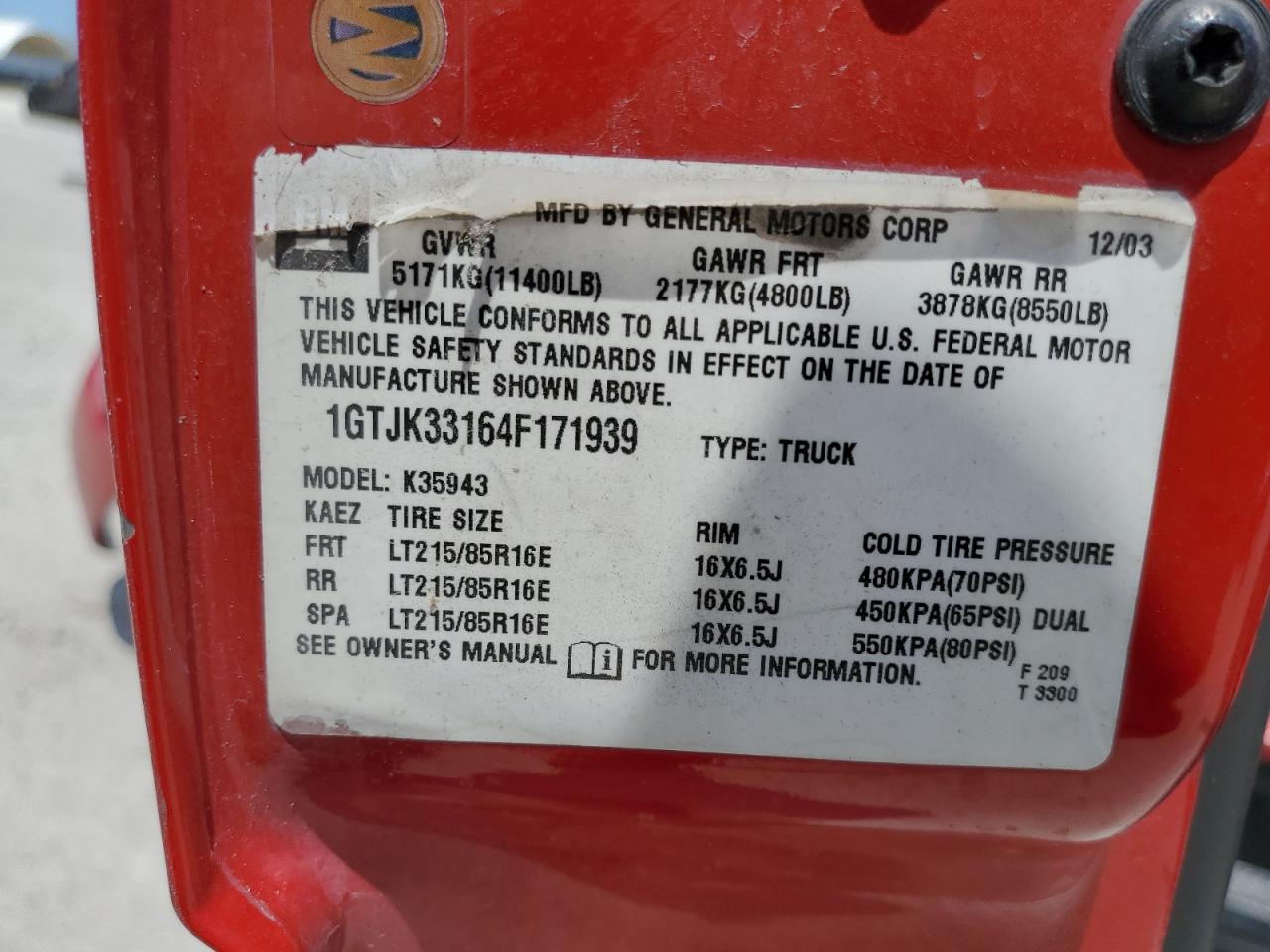 1GTJK33164F171939 2004 GMC New Sierra K3500