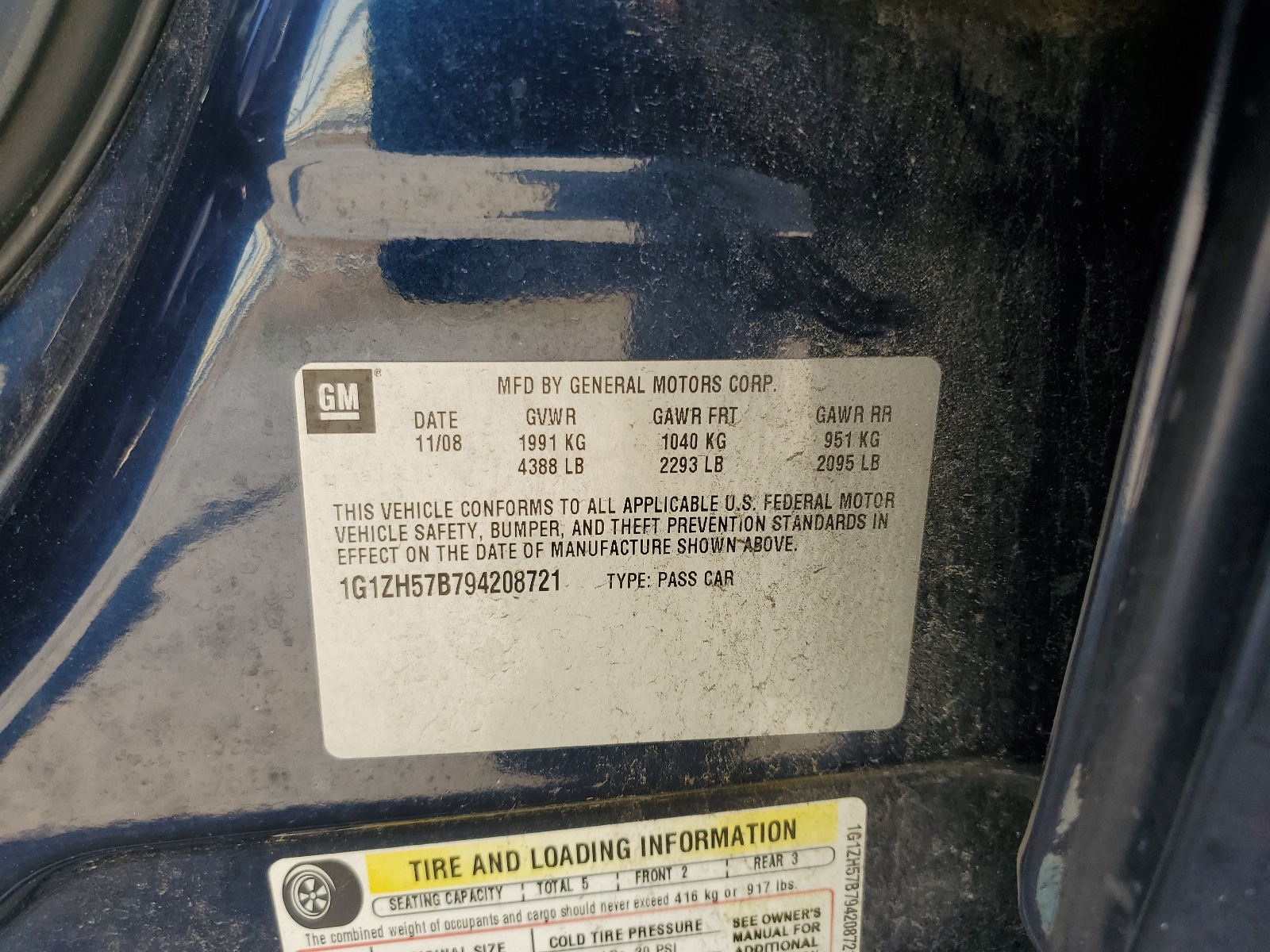 1G1ZH57B794208721 2009 Chevrolet Malibu 1Lt