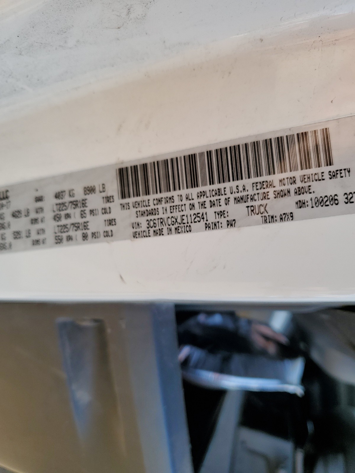 3C6TRVCGXJE112541 2018 Ram Promaster 2500 2500 High