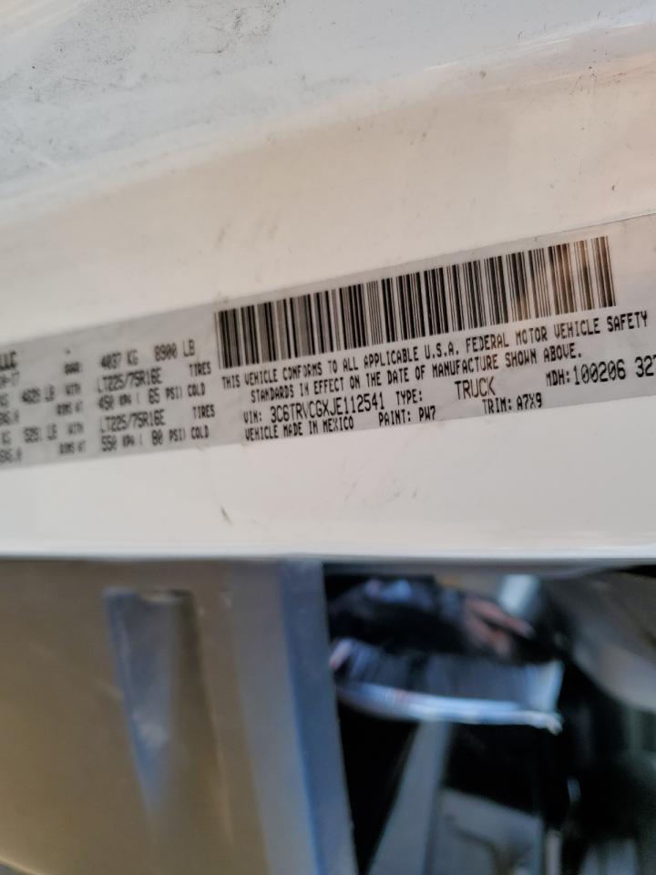 2018 Ram Promaster 2500 2500 High VIN: 3C6TRVCGXJE112541 Lot: 57918274