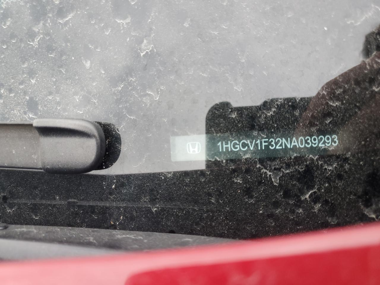 2022 Honda Accord Sport VIN: 1HGCV1F32NA039293 Lot: 60842684