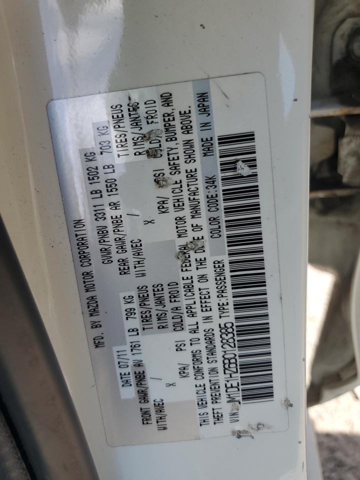 2011 Mazda Mazda2 VIN: JM1DE1HZ6B0128385 Lot: 58754924