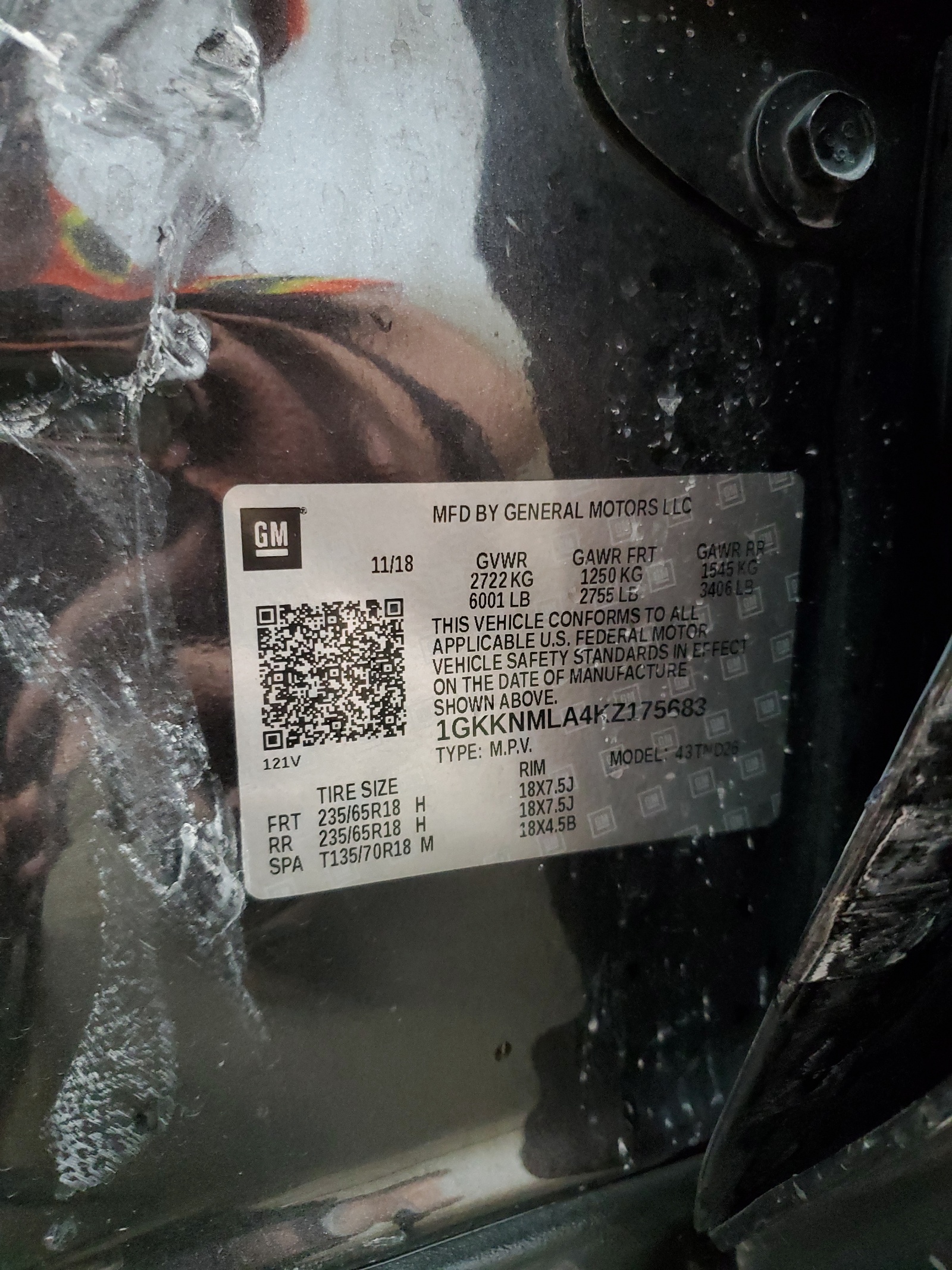 1GKKNMLA4KZ175683 2019 GMC Acadia Slt-1