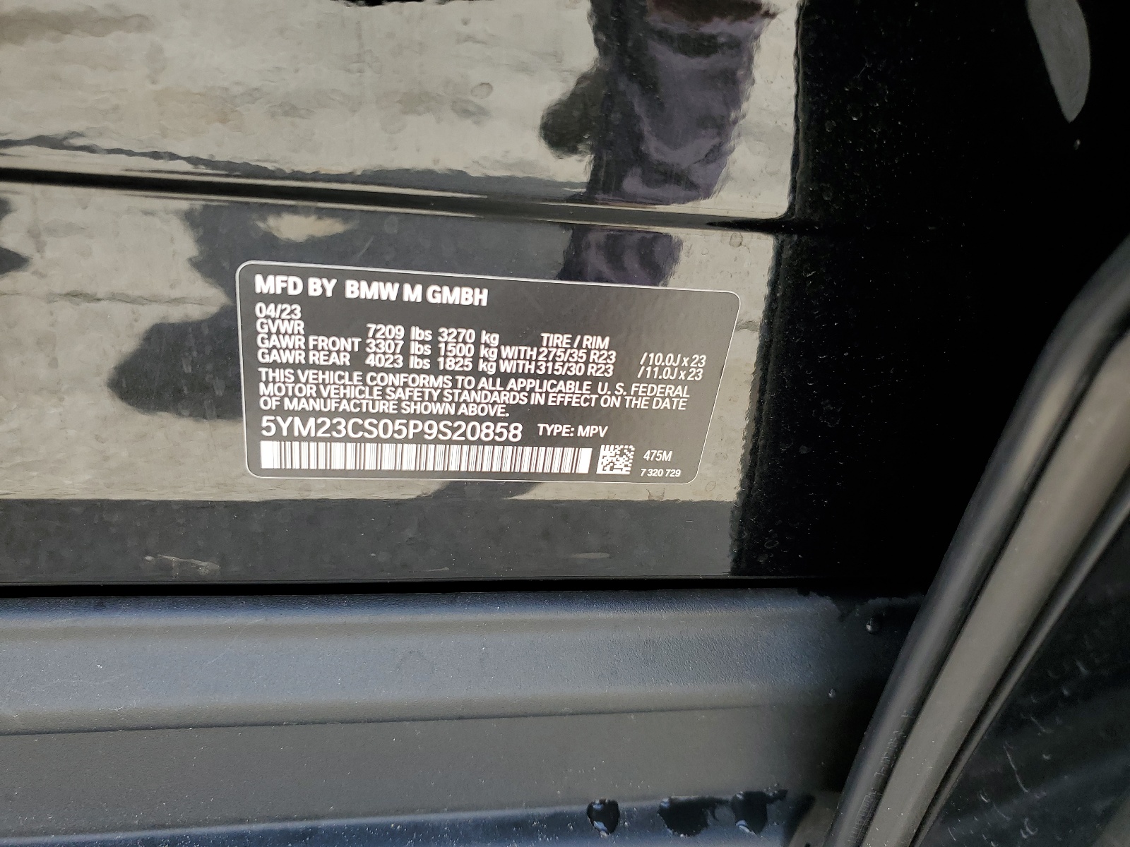 5YM23CS05P9S20858 2023 BMW Xm