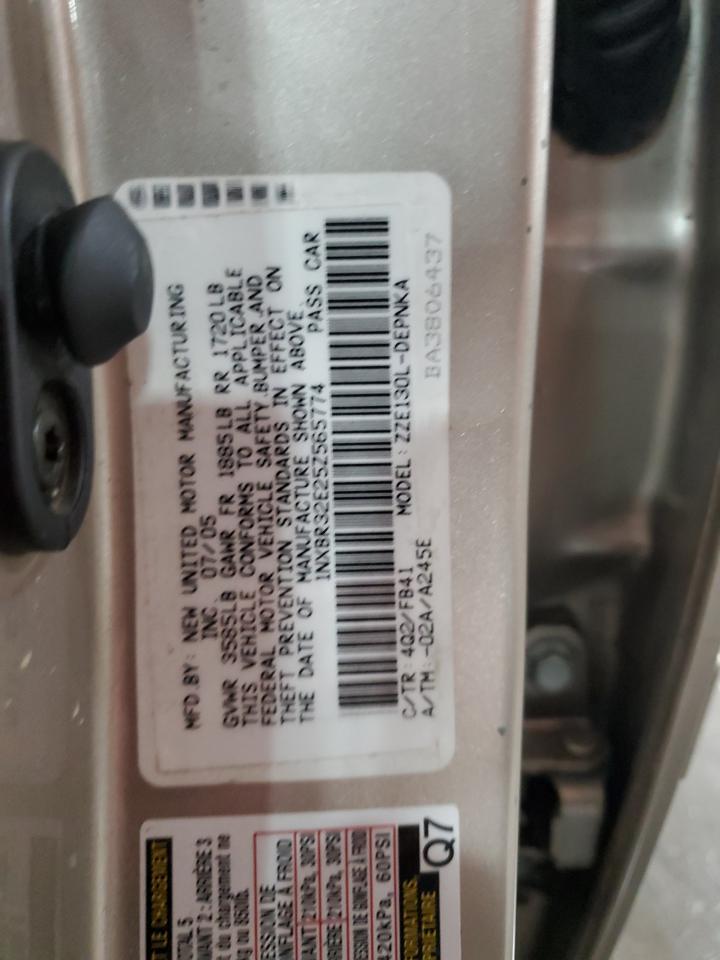 2005 Toyota Corolla Ce VIN: 1NXBR32E25Z565774 Lot: 60874864