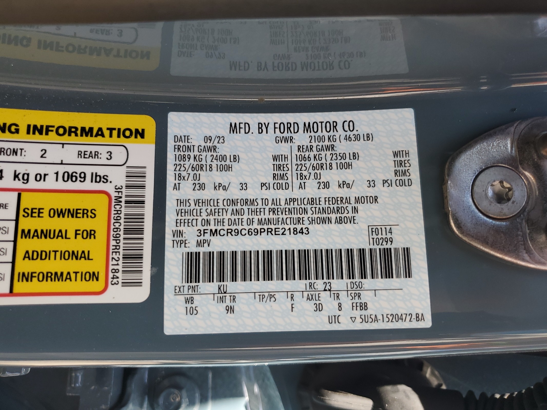 3FMCR9C69PRE21843 2023 Ford Bronco Sport Outer Banks