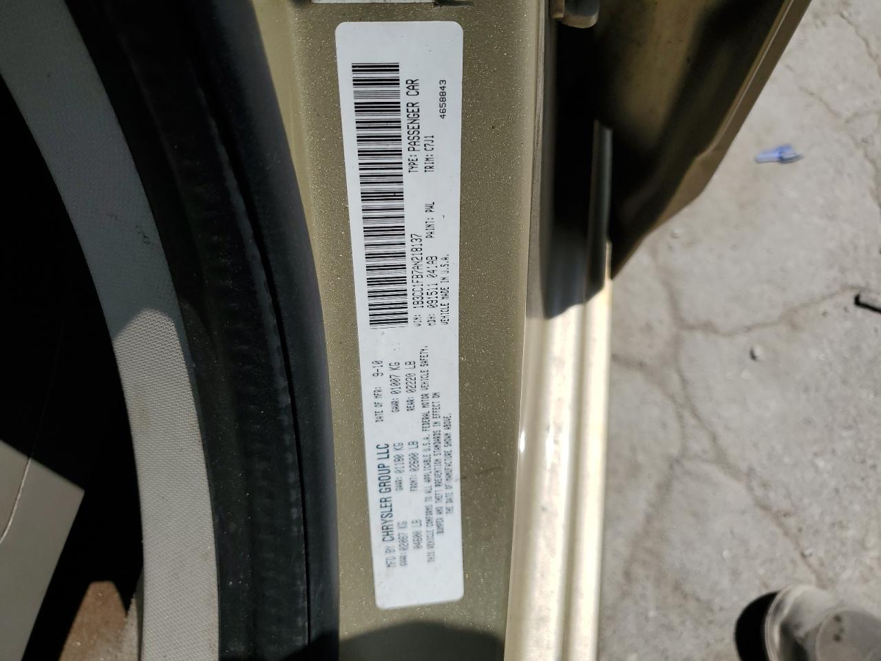 2010 Dodge Avenger Express VIN: 1B3CC1FB7AN218137 Lot: 59137404