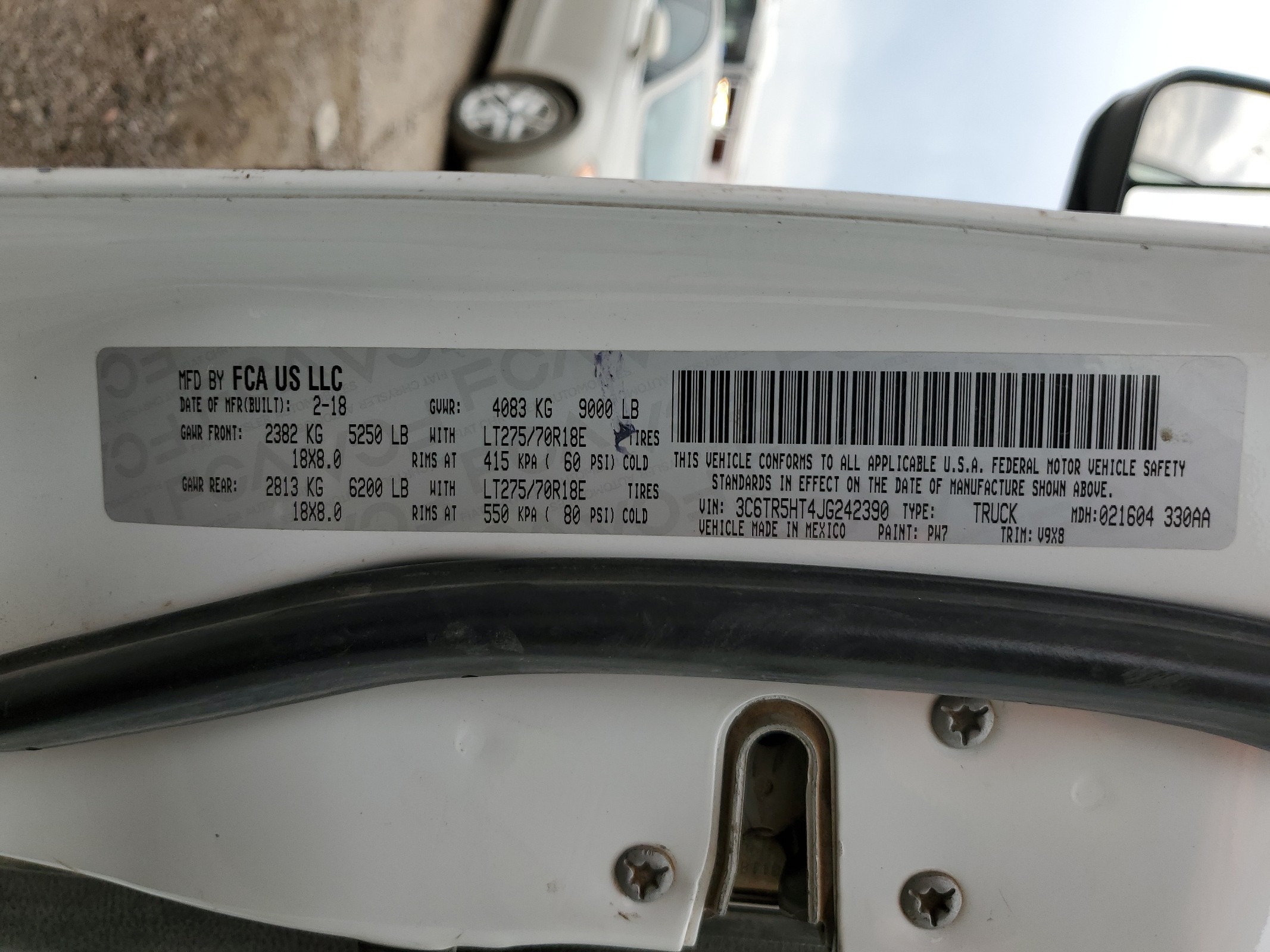 3C6TR5HT4JG242390 2018 Ram 2500 St